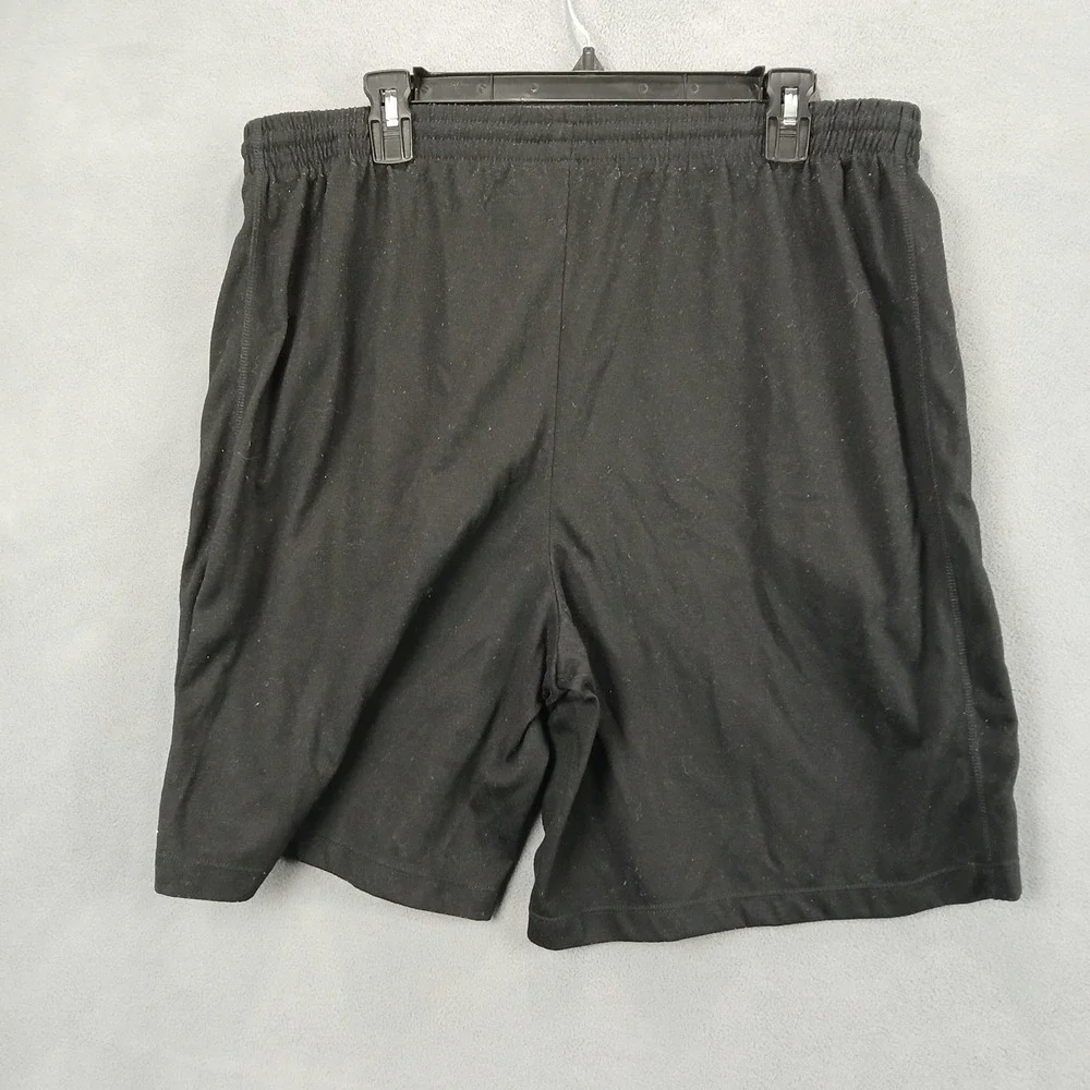 Layer 8 Athletic Shorts Mens Large Black Qwick-Dry Performance Elastic Waistband
